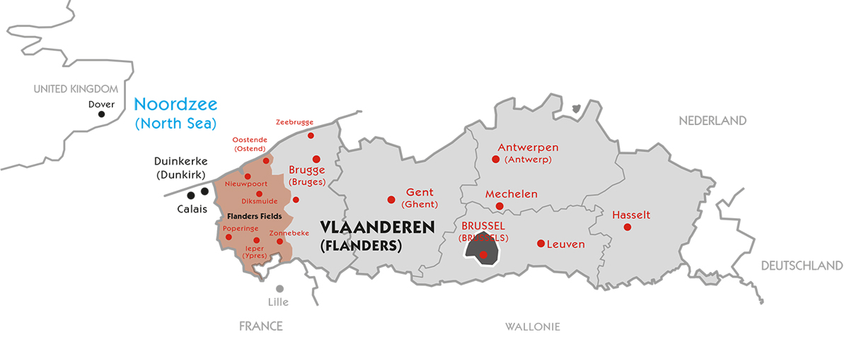 flanders fields - mapa
